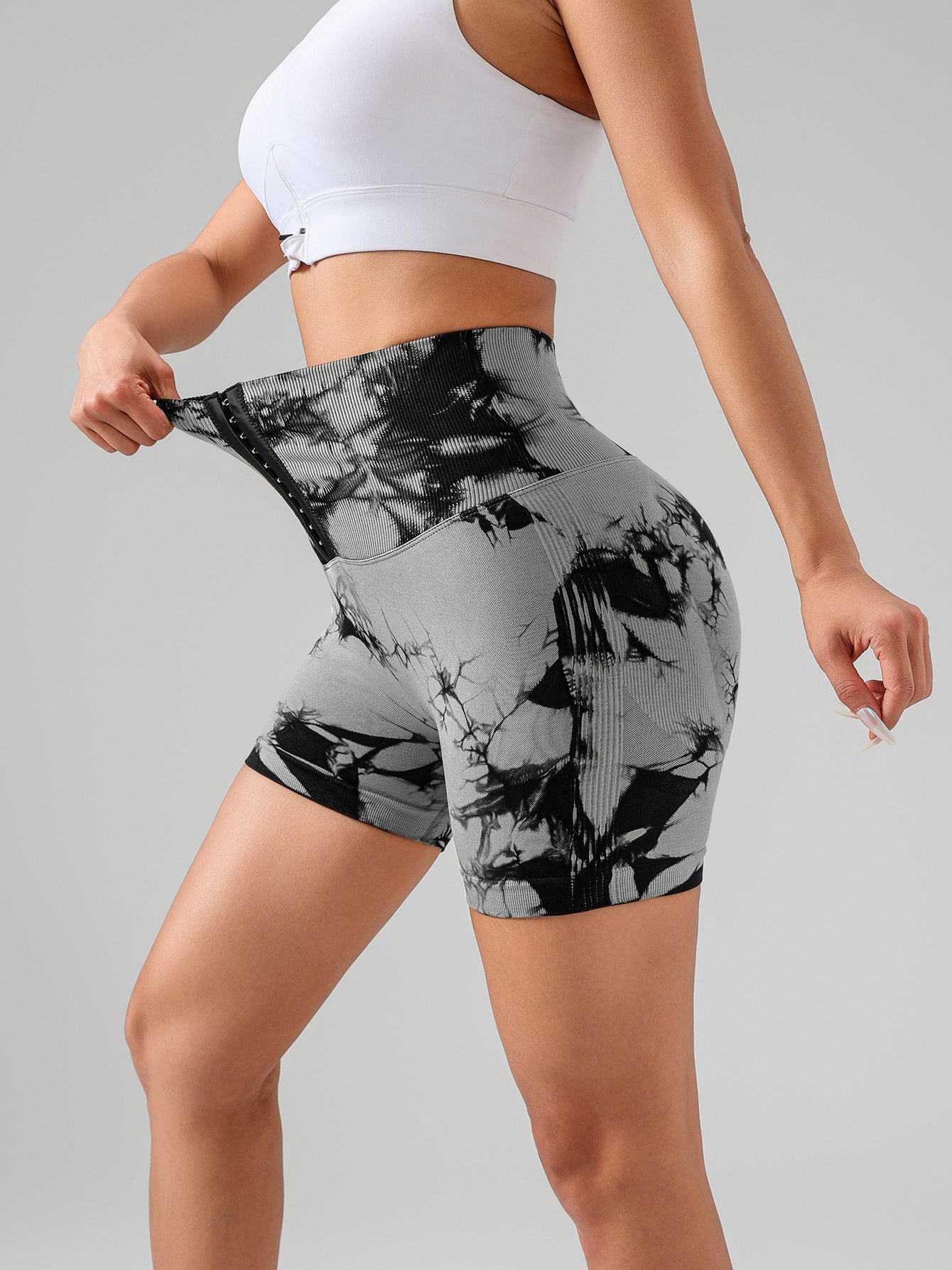 Women’s High-Waist Tie-Dye Butt-Lift Sports Shorts – Summer Yoga, Running, and Everyday Fitness Wear