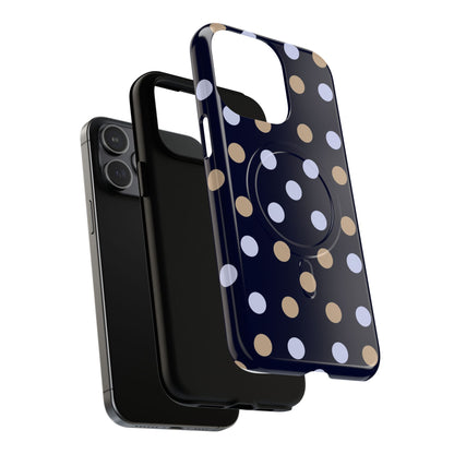 Chic Tough Magnetic Phone Case – Stylish Dot Pattern & Durable Mobile Cover