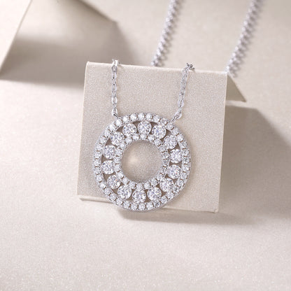 Reciprocating Moissanite Pendant Necklace – Luxury Silver Jewelry
