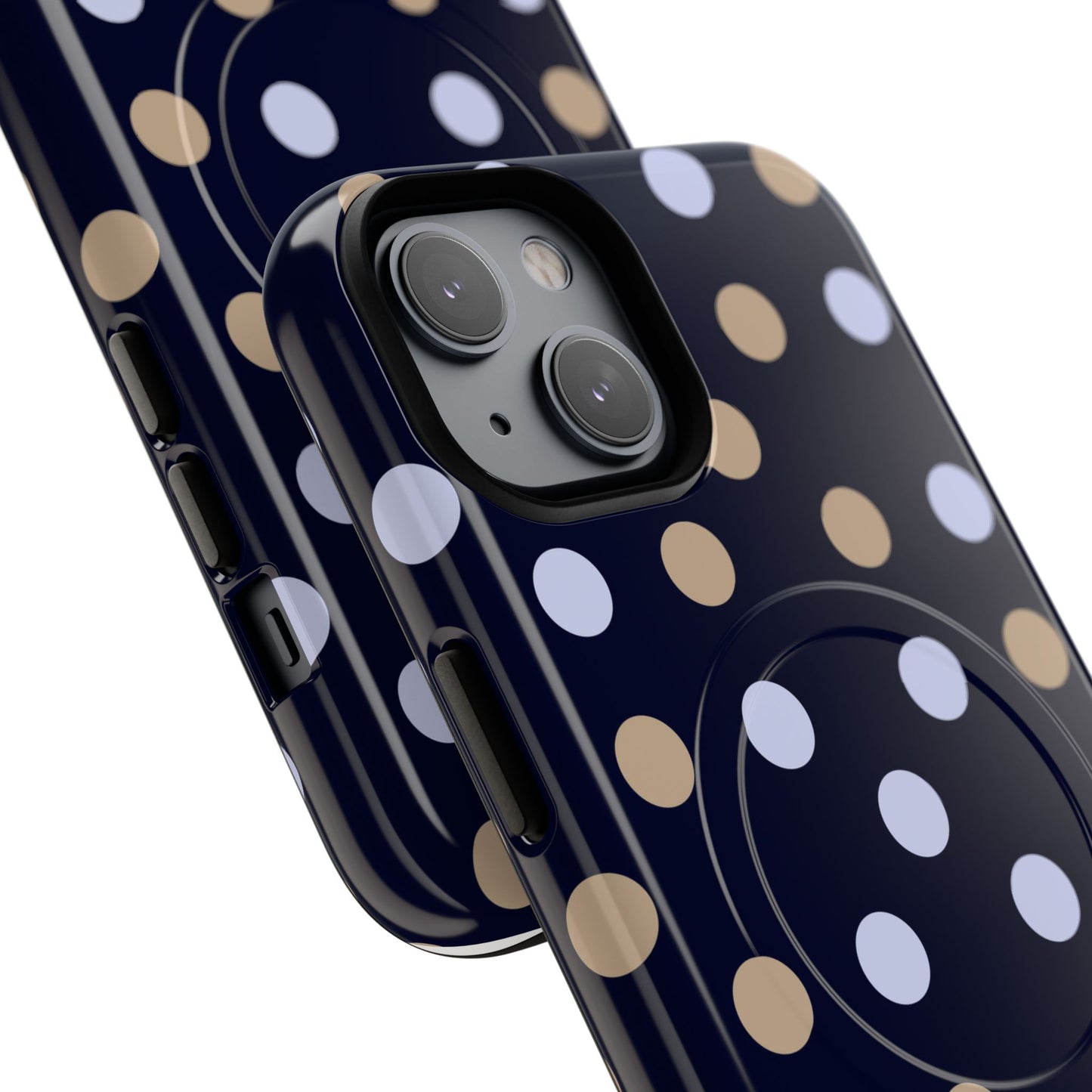 Chic Tough Magnetic Phone Case – Stylish Dot Pattern & Durable Mobile Cover