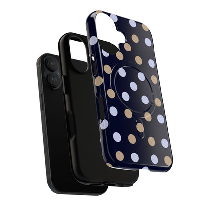 Chic Tough Magnetic Phone Case – Stylish Dot Pattern & Durable Mobile Cover