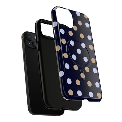 Chic Tough Magnetic Phone Case – Stylish Dot Pattern & Durable Mobile Cover