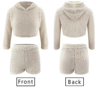 Plush Long Sleeve Two-Piece Lounge Set – Cozy Luxe Collection