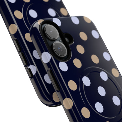 Chic Tough Magnetic Phone Case – Stylish Dot Pattern & Durable Mobile Cover