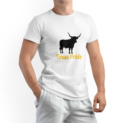 White Bullfighting Print Men’s Cotton T-Shirt – Summer Casual Fit