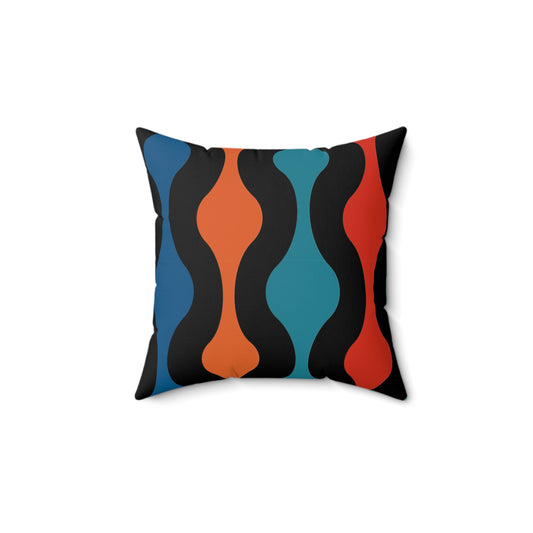 Modern Abstract Throw Pillow – Bohemian Colorful Cushion for Stylish Home Decor