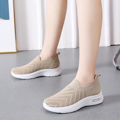 Slip-On Mesh Sock Sneakers – Casual Soft Sole Walking Shoes for Women