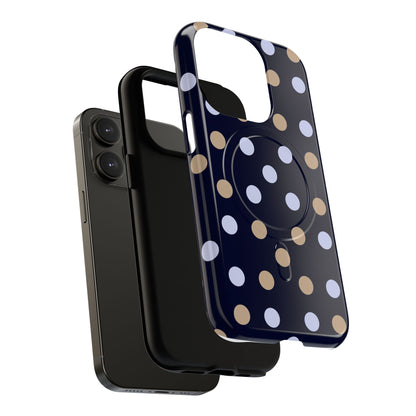 Chic Tough Magnetic Phone Case – Stylish Dot Pattern & Durable Mobile Cover