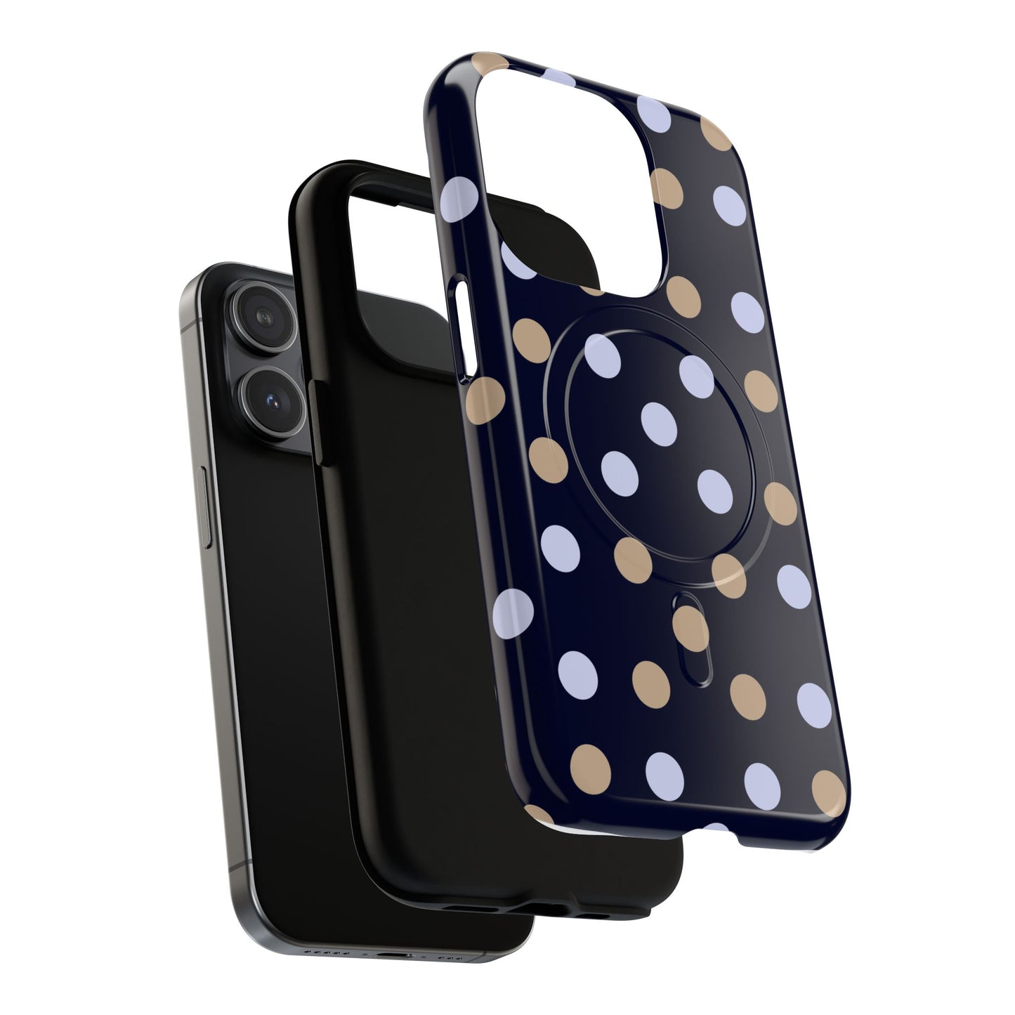 Chic Tough Magnetic Phone Case – Stylish Dot Pattern & Durable Mobile Cover