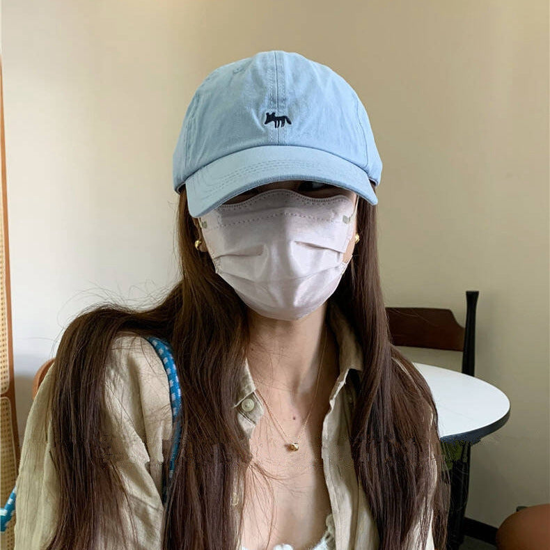 Embroidered Fox Baseball Hat