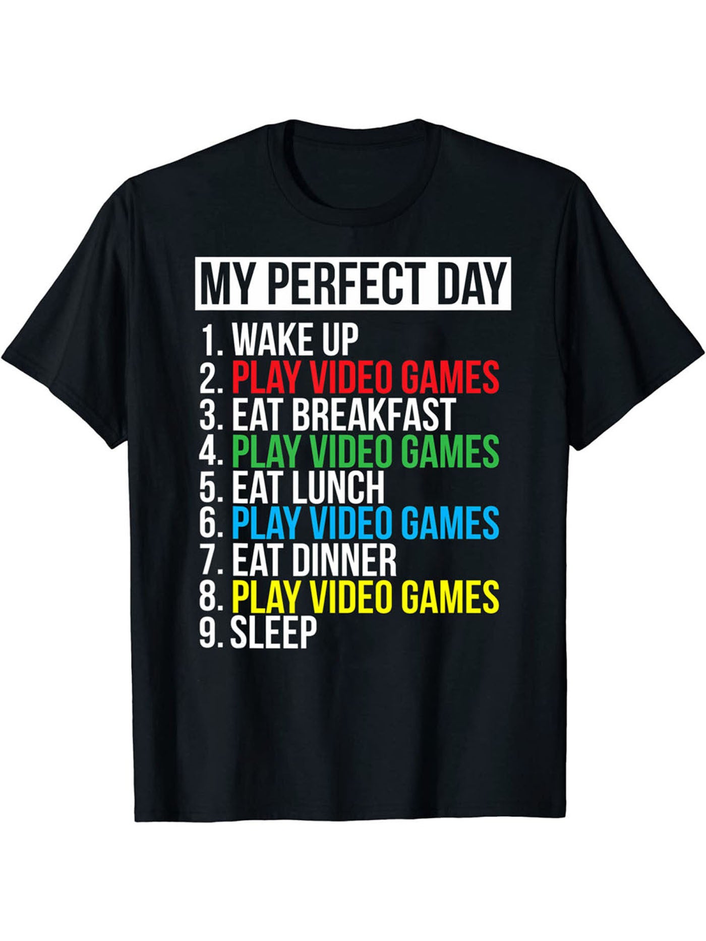 My Perfect Day Printed T-shirt