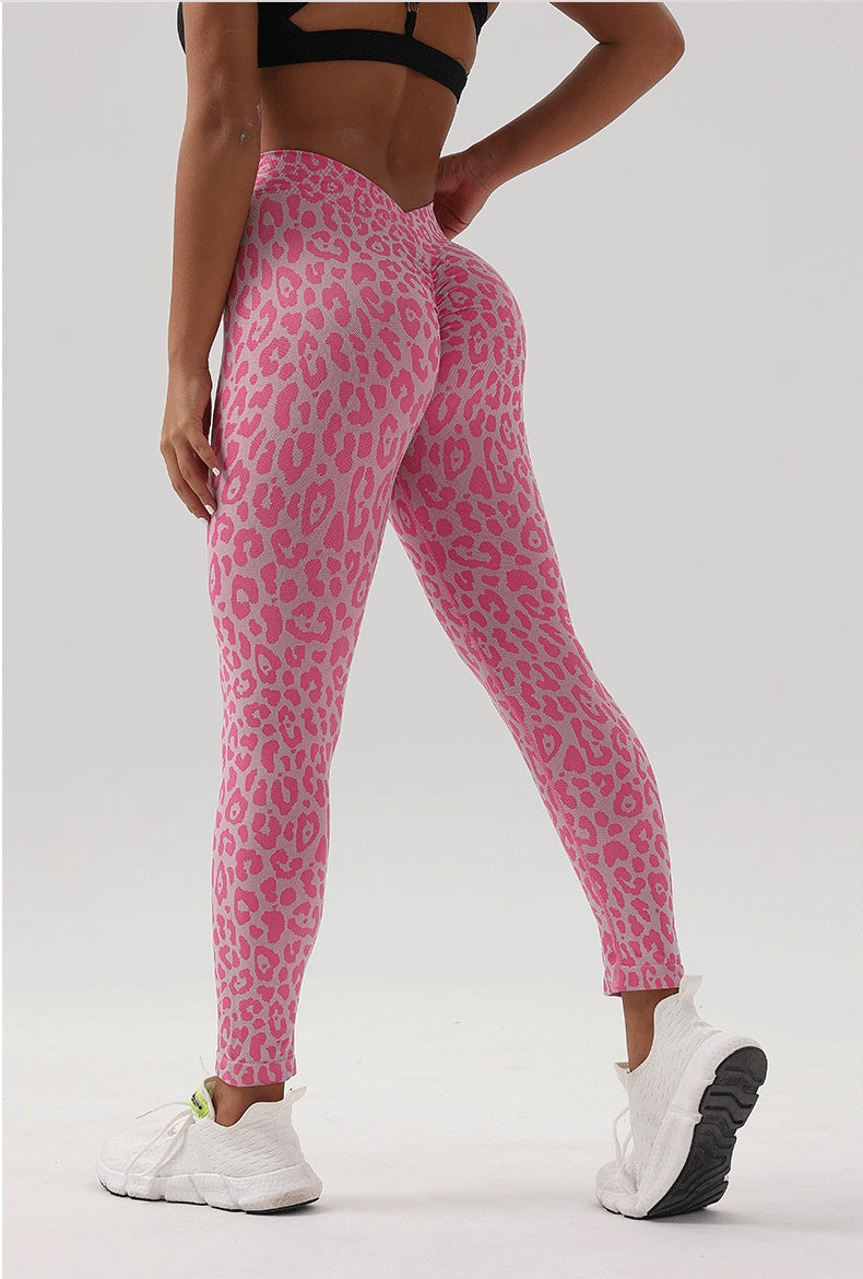 Leopard Print High-Waisted Yoga Pants