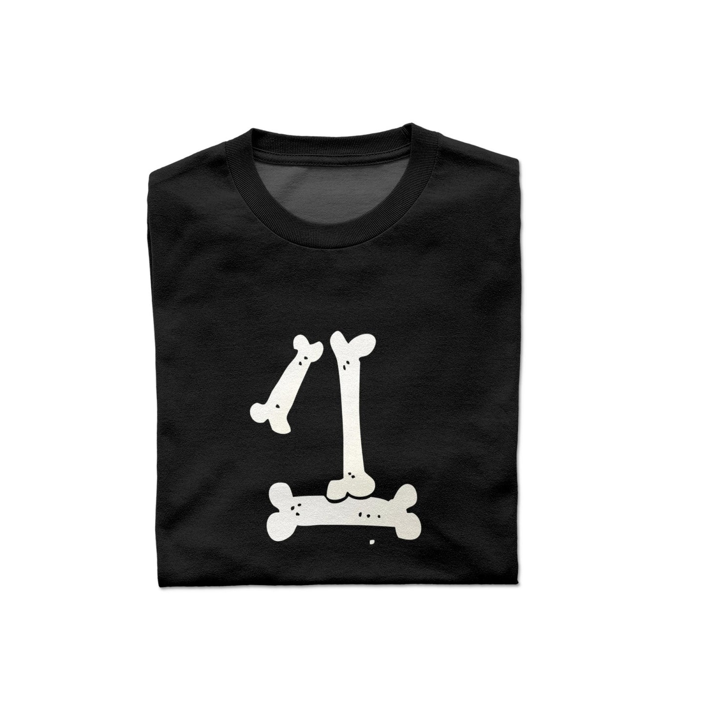 Pet-Themed Men’s T-Shirt – Bone Print, Cotton, Couple Style