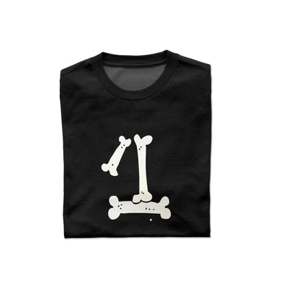 Pet-Themed Men’s T-Shirt – Bone Print, Cotton, Couple Style