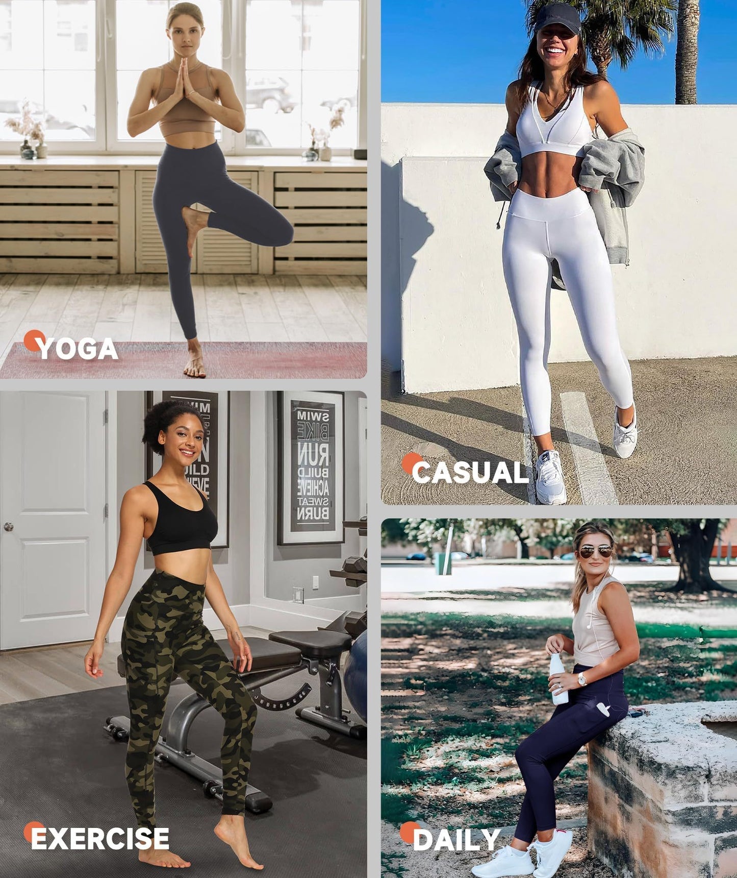 Solid Color High-Waisted Workout Leggings – Army Green