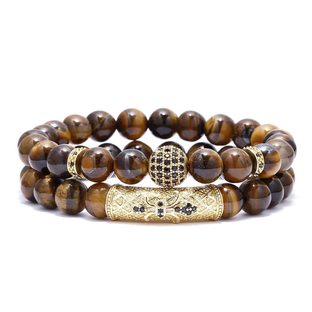 Handcrafted Tiger Eye Beaded Bracelet – Men's Energy Stone Accessory