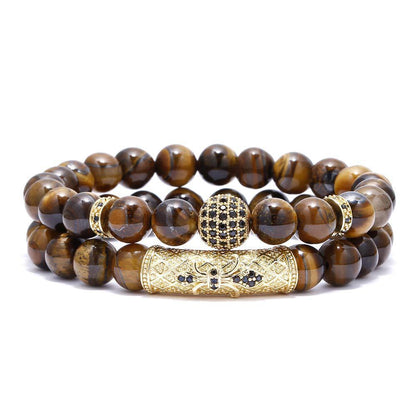 Handcrafted Tiger Eye Beaded Bracelet – Men's Energy Stone Accessory