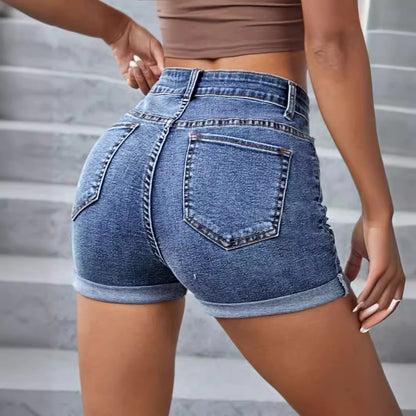 Women’s Fashion Ripped Denim Shorts – Trendy, Distressed High-Waist Jean Shorts with Attitude