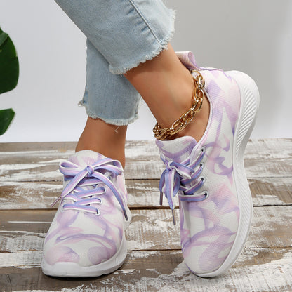 Color Block Low-Top Sneakers –Women’s Casual Streetwear Shoes