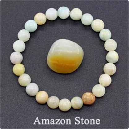 Mixed Gemstone Beaded Bracelet – Rose Stone & Agate for Balance & Beauty