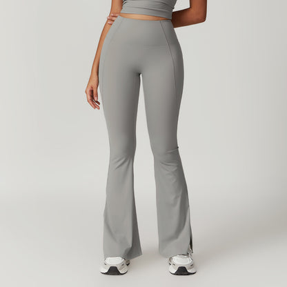 High-Waist Wide-Leg Yoga Pants – Hip-Lifting Outerwear Style