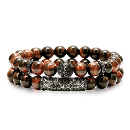 Handcrafted Tiger Eye Beaded Bracelet – Men's Energy Stone Accessory