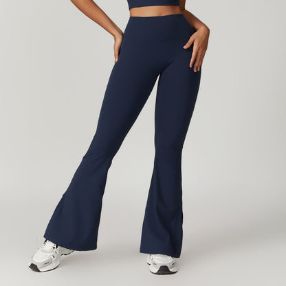 High-Waist Wide-Leg Yoga Pants – Hip-Lifting Outerwear Style