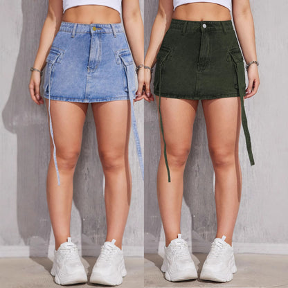 Women’s Denim Mini Skirt – All-Match Streetwear Style