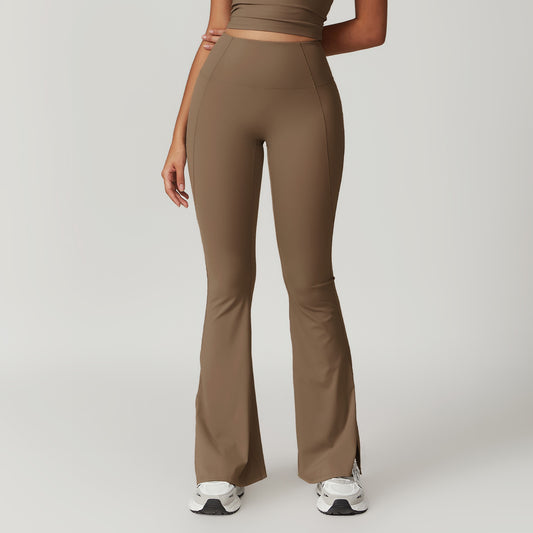 High-Waist Wide-Leg Yoga Pants – Hip-Lifting Outerwear Style