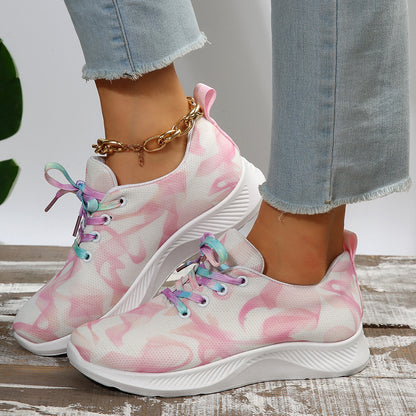 Color Block Low-Top Sneakers –Women’s Casual Streetwear Shoes