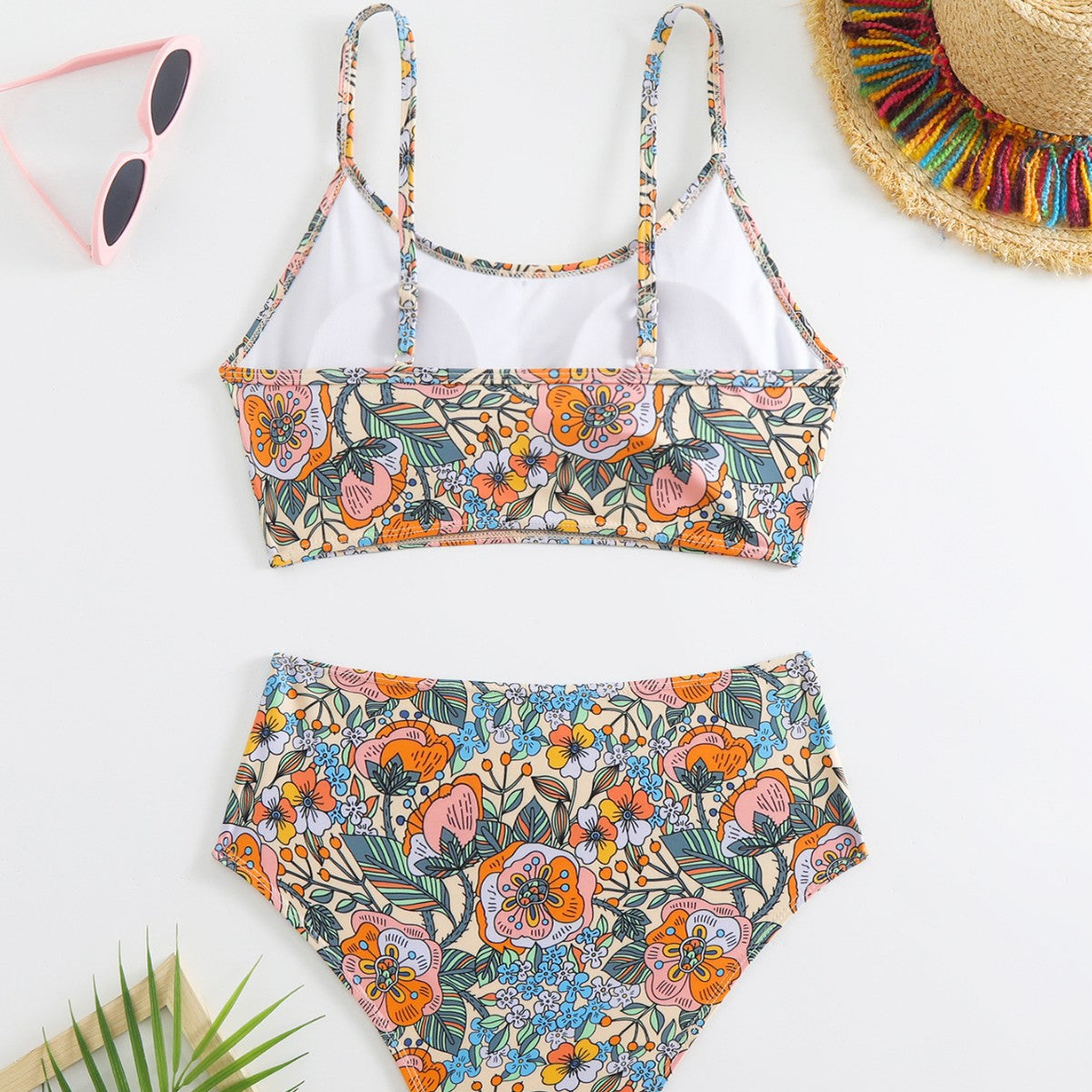 Women’s High Waisted Floral Bikini Set – Sexy Two-Piece Swimwear