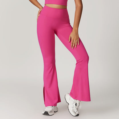 High-Waist Wide-Leg Yoga Pants – Hip-Lifting Outerwear Style