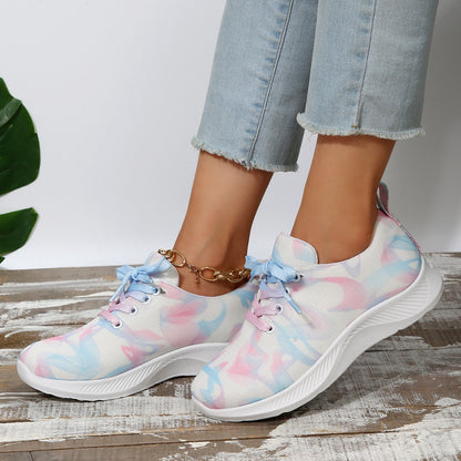 Color Block Low-Top Sneakers –Women’s Casual Streetwear Shoes
