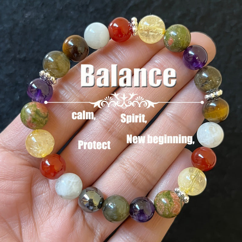 Handmade Colored Stone & Opal Bead Bracelet – Spiritual & Stylish