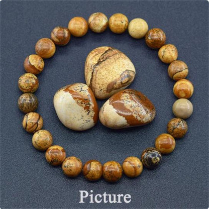 Mixed Gemstone Beaded Bracelet – Rose Stone & Agate for Balance & Beauty