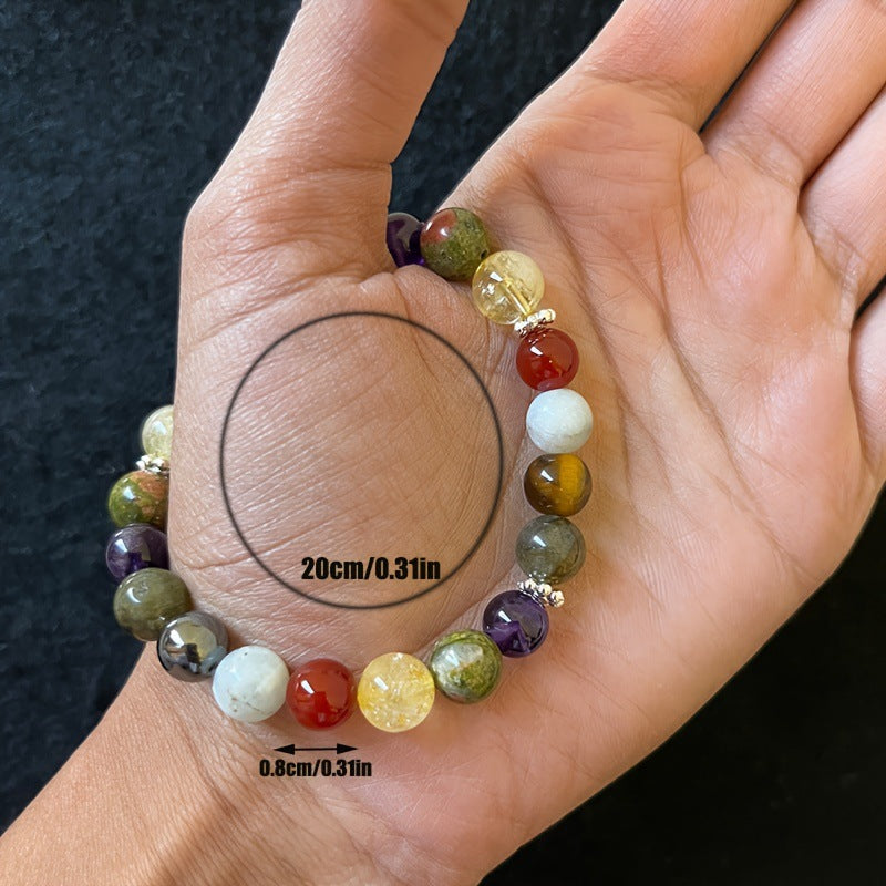 Handmade Colored Stone & Opal Bead Bracelet – Spiritual & Stylish
