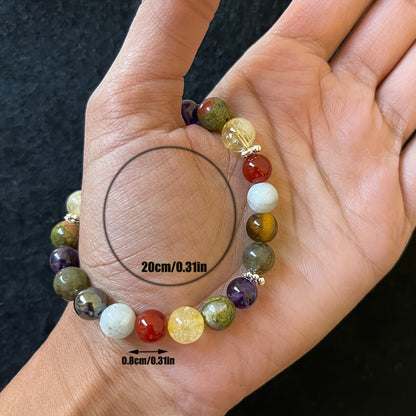 Handmade Colored Stone & Opal Bead Bracelet – Spiritual & Stylish