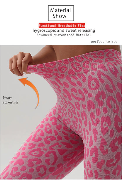 Leopard Print High-Waisted Yoga Pants