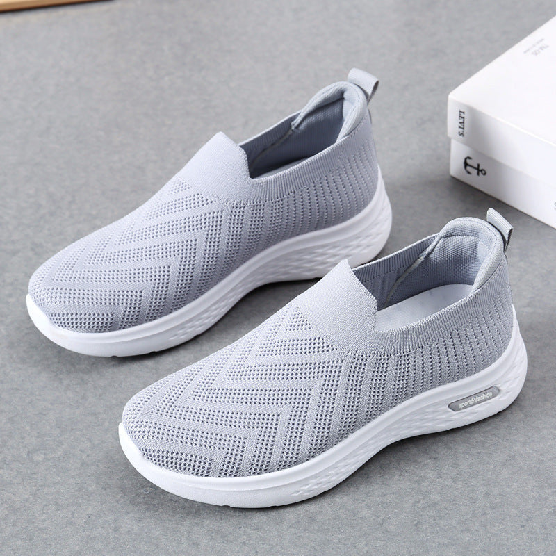 Slip-On Mesh Sock Sneakers – Casual Soft Sole Walking Shoes for Women