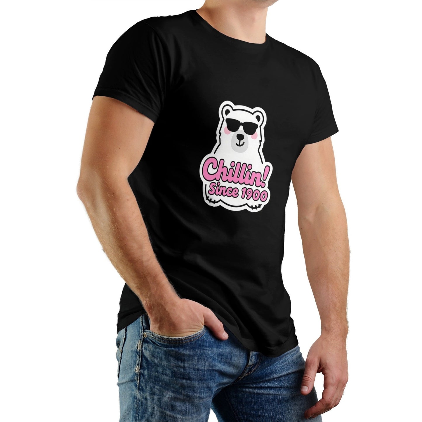 Polar Bear Graphic Tee for Men – Soft Cotton, Classic Fit