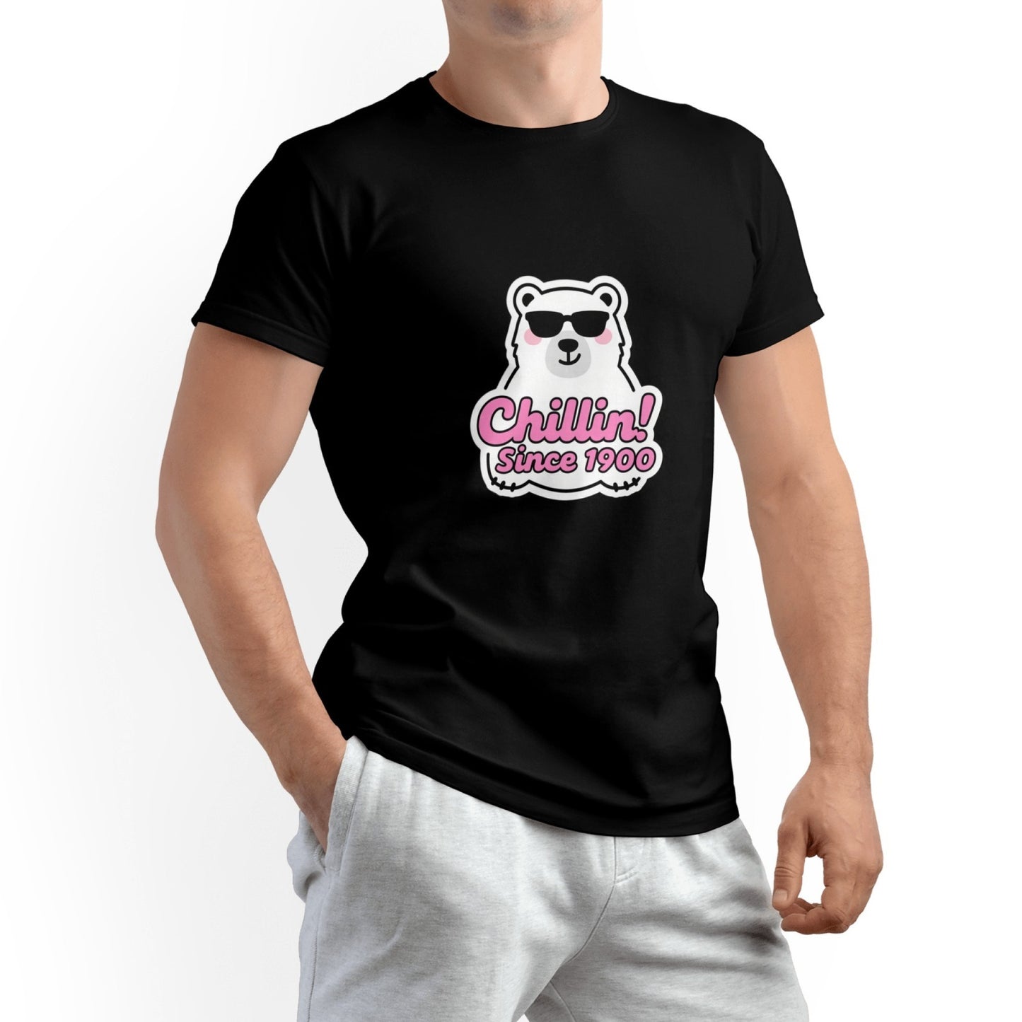 Polar Bear Graphic Tee for Men – Soft Cotton, Classic Fit