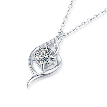 Moissanite Pendant Necklace – Luxury Silver Jewelry Set with Urban-Inspired Elegance