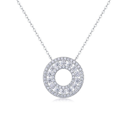 Reciprocating Moissanite Pendant Necklace – Luxury Silver Jewelry