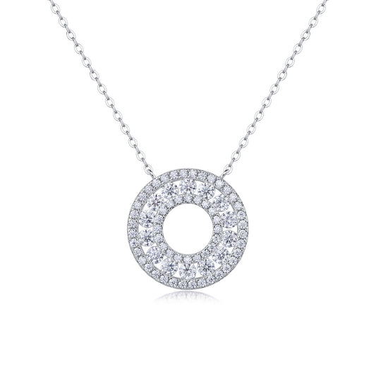 Reciprocating Moissanite Pendant Necklace – Luxury Silver Jewelry