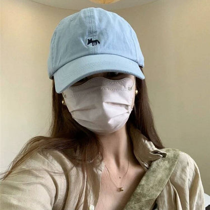 Embroidered Fox Baseball Hat