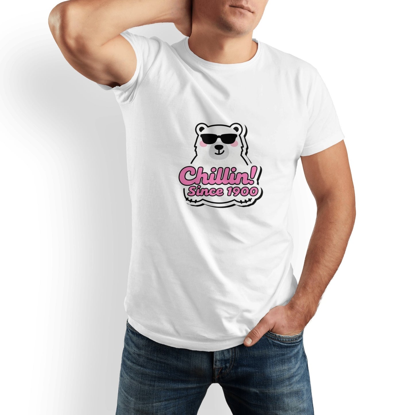 Polar Bear Graphic Tee for Men – Soft Cotton, Classic Fit