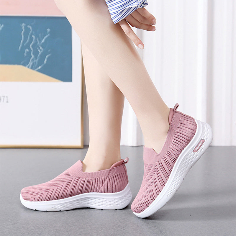 Slip-On Mesh Sock Sneakers – Casual Soft Sole Walking Shoes for Women