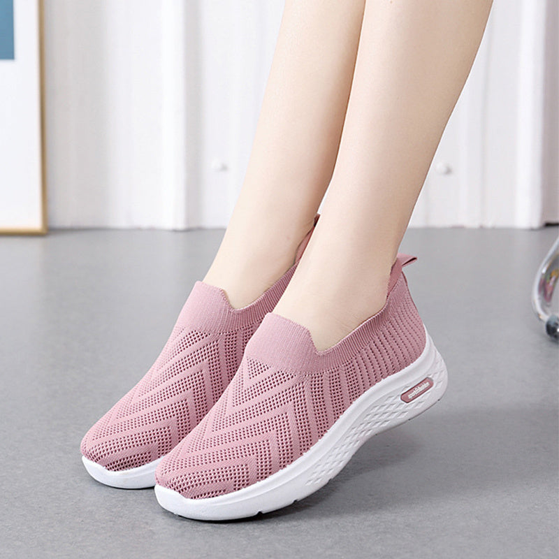 Slip-On Mesh Sock Sneakers – Casual Soft Sole Walking Shoes for Women