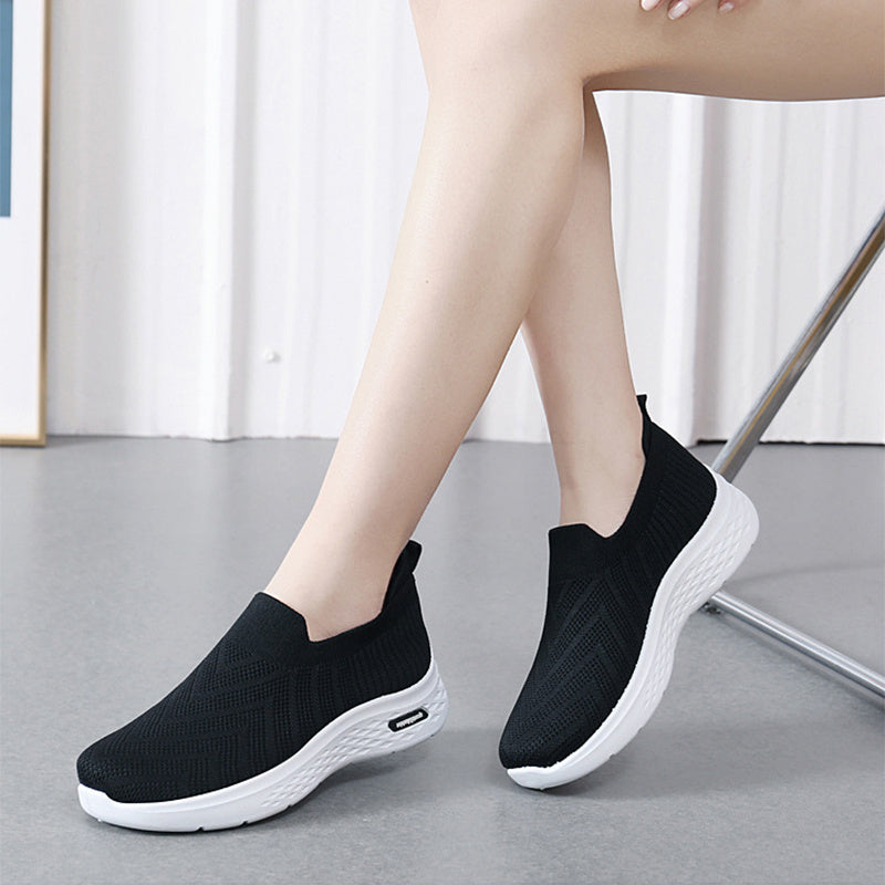 Slip-On Mesh Sock Sneakers – Casual Soft Sole Walking Shoes for Women