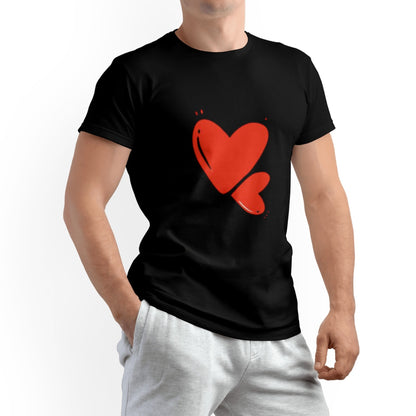 Men’s “Love” Cotton T-Shirt – Classic Fit, All-Season Couple’s Tee